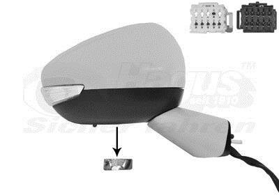 Зеркало наружное заднего вида правое Van Wezel 0979818