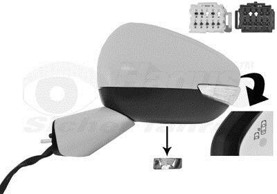 Зеркало наружное заднего вида левое Van Wezel 0979827