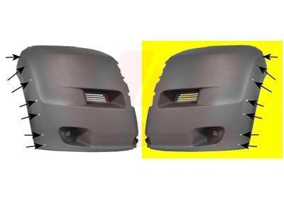 Угольник бампера переднего левый Van Wezel 0983563