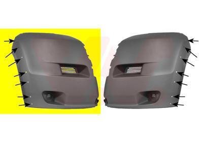 Угольник бампера переднего правый Van Wezel 0983564