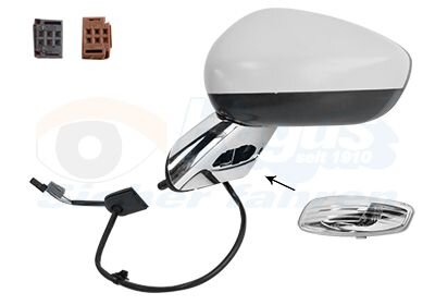 Зеркало наружное заднего вида левое Van Wezel 1075807