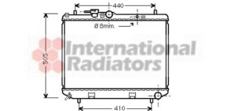 Радиатор охлаждения двигателя Van Wezel 11002043