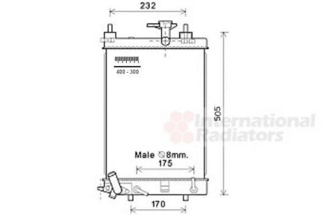 Радиатор охлаждения двигателя Van Wezel 11002070