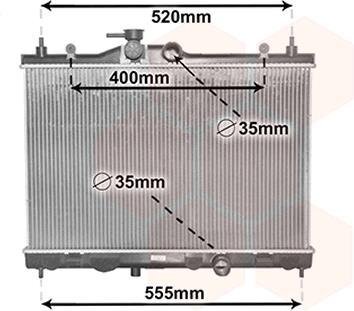 Радиатор охлаждения двигателя Van Wezel 13002338