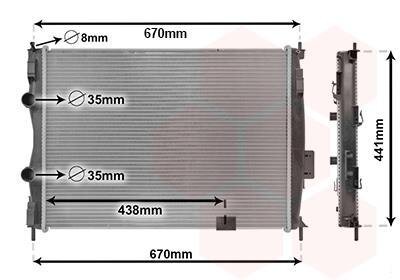 Радиатор охлаждения двигателя Van Wezel 13002414