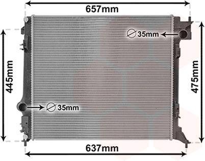 Радиатор охлаждения двигателя Van Wezel 13012701