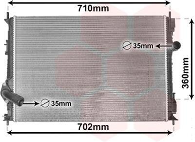 Радиатор охлаждения двигателя Van Wezel 13012702