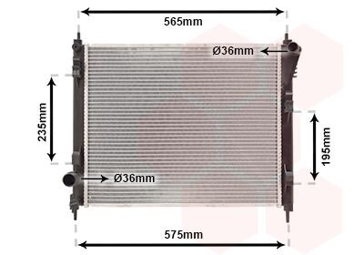 Радиатор охлаждения двигателя Van Wezel 13012711