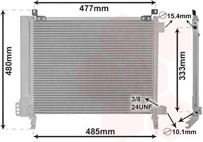 Радиатор кондиционера (Конденсатор) Van Wezel 13015704