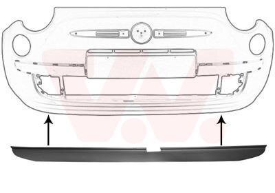 Спойлер бампера переднего Van Wezel 1604500