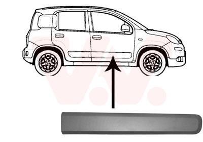 Накладка двери передней правой Van Wezel 1607424