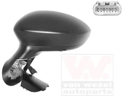 Зеркало наружное заднего вида левое Van Wezel 1624805
