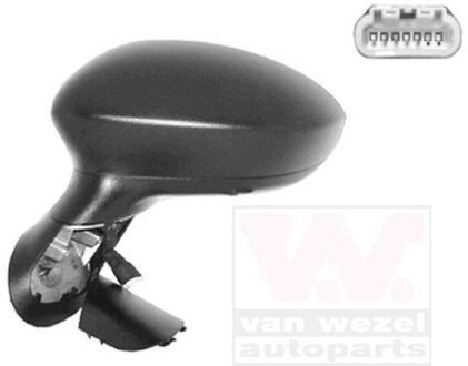 Зеркало наружное заднего вида левое Van Wezel 1624807