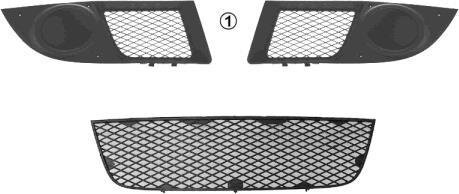 Решетка бампера переднего Van Wezel 1637590
