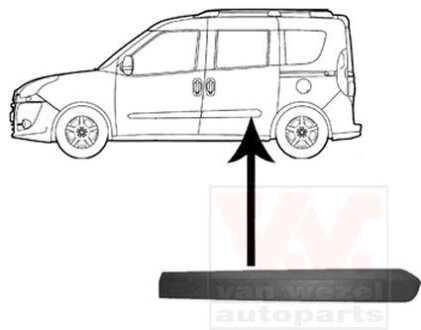 Накладка двери задней левой Van Wezel 1638425