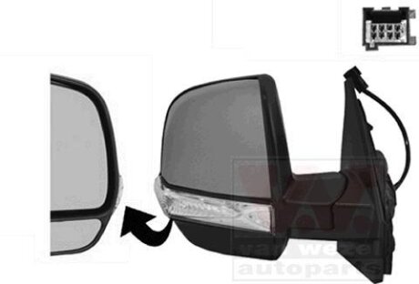 Фото 1 - зеркало наружное заднего вида правое Van Wezel 1638816 Зеркало наружное заднего вида правое Van Wezel 1638816 (фото 1)