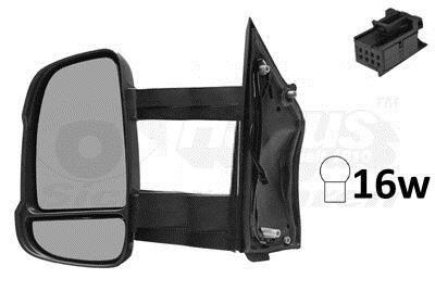 Зеркало наружное заднего вида левое Van Wezel 1651821