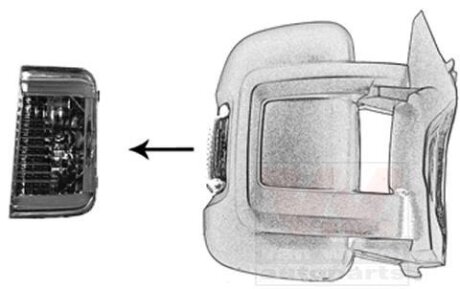 Повторитель указателя поворота в зеркале Van Wezel 1651918