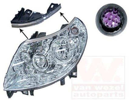 Фара основная левая Van Wezel 1651963M