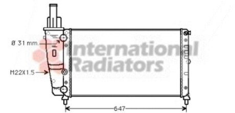 Радиатор охлаждения двигателя Van Wezel 17002141