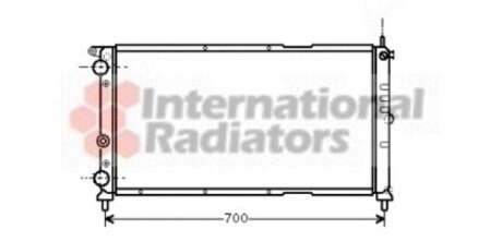 Радиатор охлаждения двигателя Van Wezel 17002143