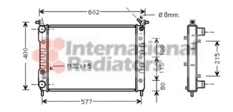 Радиатор охлаждения двигателя Van Wezel 17002232