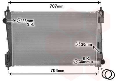 Радиатор охлаждения двигателя Van Wezel 17002311