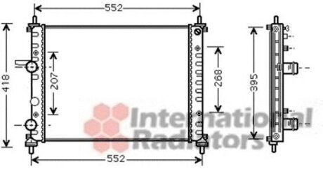 Радиатор охлаждения двигателя Van Wezel 17002326