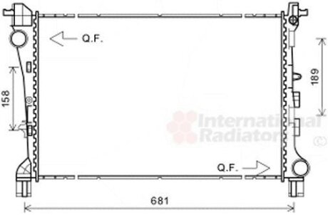 Радиатор охлаждения двигателя Van Wezel 17002420