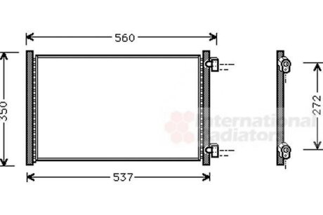 Радиатор кондиционера (Конденсатор) Van Wezel 17005214