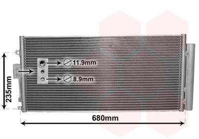 Радиатор кондиционера (Конденсатор) Van Wezel 17005386