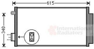 Радиатор кондиционера (Конденсатор) Van Wezel 17005412