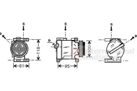 Компрессор кондиционера Van Wezel 1700K090
