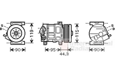 Компрессор кондиционера Van Wezel 1700K330