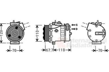 Компрессор кондиционера Van Wezel 1700K384