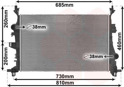 Радиатор охлаждения двигателя Van Wezel 17012701