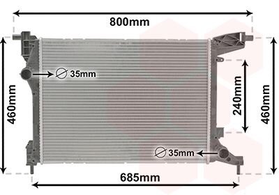 Радиатор охлаждения двигателя Van Wezel 17012707