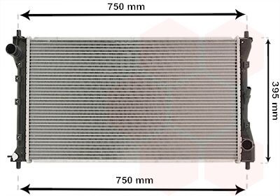 Радиатор охлаждения двигателя Van Wezel 17012711