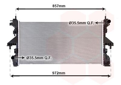 Радиатор охлаждения двигателя Van Wezel 17012717