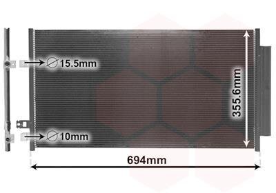 Радиатор кондиционера (Конденсатор) Van Wezel 17015701