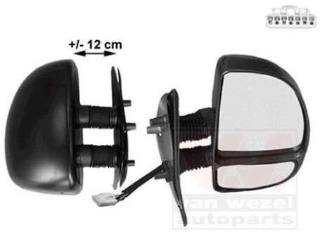Фото 1 - зеркало наружное заднего вида правое Van Wezel 1747818 Зеркало наружное заднего вида правое Van Wezel 1747818 (фото 1)