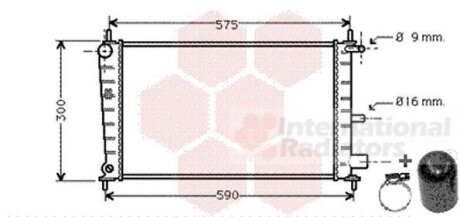 Радиатор охлаждения двигателя Van Wezel 18002217