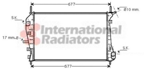 Радиатор охлаждения двигателя Van Wezel 18002376