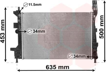 Радиатор охлаждения двигателя Van Wezel 18002578