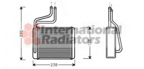 Радіатор пічки Ford Mondeo 96-07 Van Wezel 18006286 (фото 1)