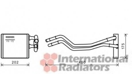 Радіатор пічки Ford Fiesta VI 08- Van Wezel 18006455