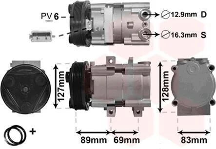 Компрессор кондиционера Van Wezel 1800K322