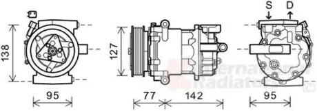 Компрессор кондиционера Van Wezel 1800K469