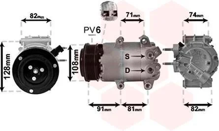 Компрессор кондиционера Van Wezel 1800K498