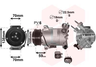 Компрессор кондиционера Van Wezel 1800K586